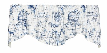 Schooner Lined Tailored Valance - Nautical