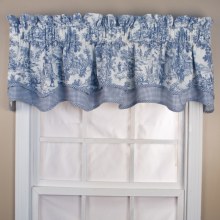 T675 Victoria Toile Bradford Valance - Blue