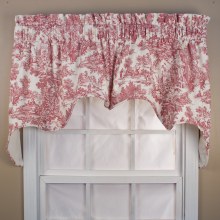 T675 Victoria Toile Empress Valance - Red