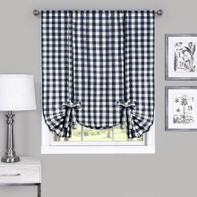 Buffalo Check Tie Up - Navy