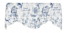 Schooner Lined Tailored Valance - Nautical