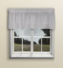 Shannon Pleated Button Valance - Grey