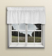 Shannon Pleated Button Valance - White