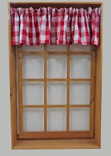 Wicklow Check Valance - Red/Cream