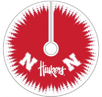 Ne Husker Print Tree Skirt 56"