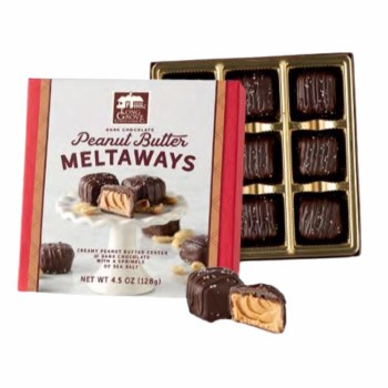 Dark Chocolate Peanut Butter melts with Sea Salt