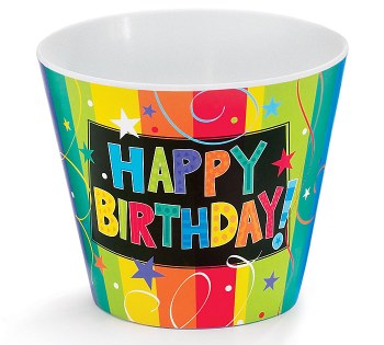 Pot Cover 4" Happy Birthday