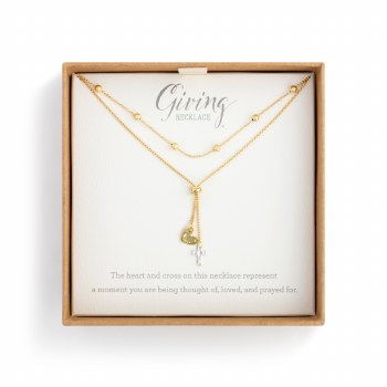 Charm Necklace Heart &amp; Cross