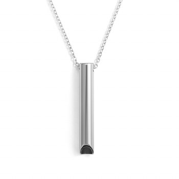 Be Calm Breath Necklace Silver