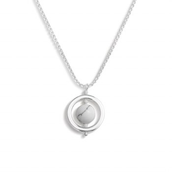 Be Calm Beaded Necklace Silver