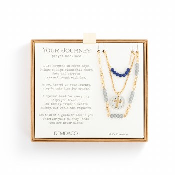 Beaded Prayer Necklace Indigo