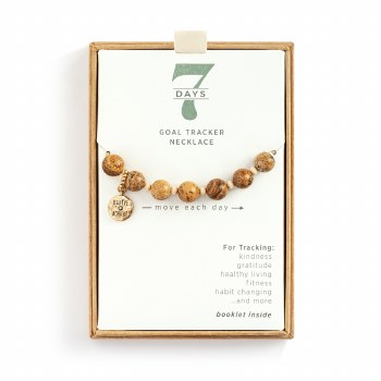7 Days Necklace Taupe &amp; Gold