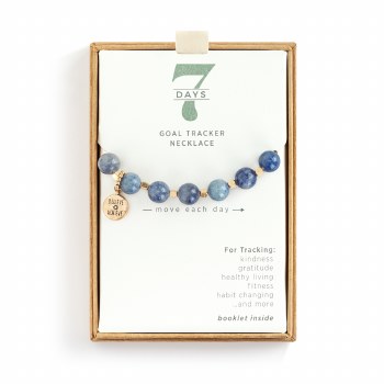 7 Days Necklace Indigo &amp; Gold