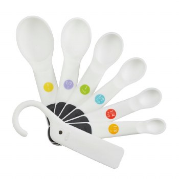 7 Piece Measuring Spoon Set White