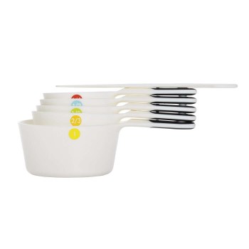 6 Piece Measuring Cups Set White
