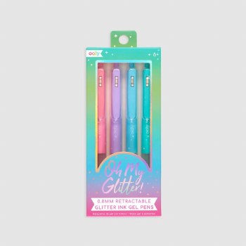 Oh My Glitter! Retractable Glitter Ink Gel Pens Set of 4