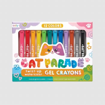 Cat Parade Twist-Up Watercolor Gel Crayons Set of 12