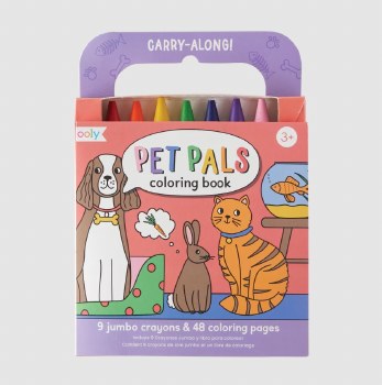 Carry-Along Coloring Book Set - Pet Pals