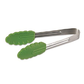 Mini Silicone Tongs Green