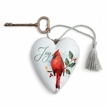 Art Heart Christmas Cardinal Joy