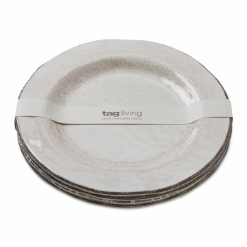 Melamine Dinner Plate Ivory Set/4
