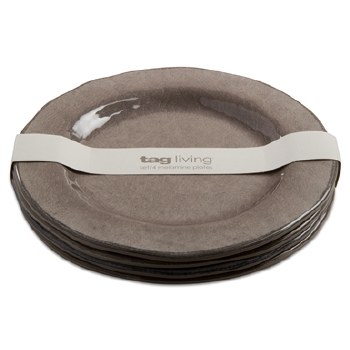 Melamine Salad Plate Gray Set/4
