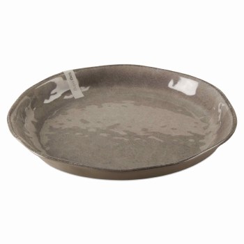 Melamine Veranda Shallow Bowl Gray