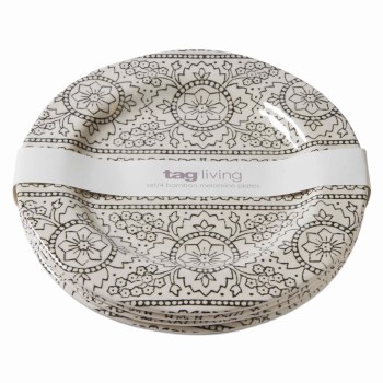 Melamine Salad Plate Henna Set/4
