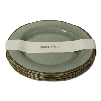Melamine Salad Plate Slate Blue Set/4