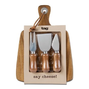 Say Cheese! Paddle Board &amp; Cheese Utensil Set