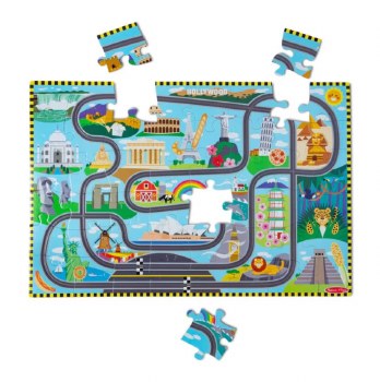 Race Track Floor Puzzle &amp; Play