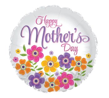 Foil Balloon 17" Happy Mother's Day Colorful Daisies