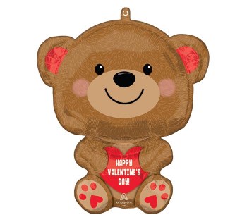 Foil Balloon 20" Happy Valentin'es Day Cuddly Bear