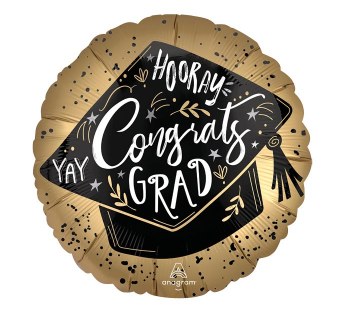 Foil Balloon 17" Hooray to the Grad