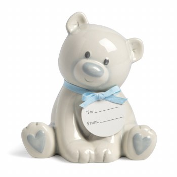 Teddy Bear Bank Blue
