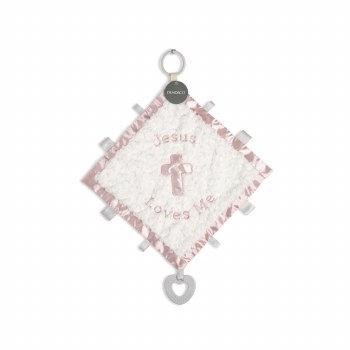 Jesus Loves Me Activity Blankie Pink
