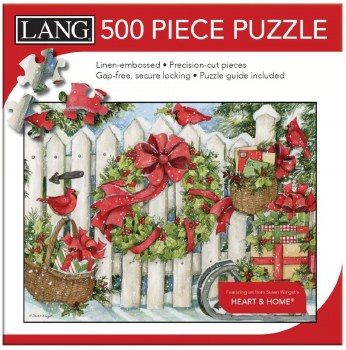 500 Piece Puzzle Christmas Fence