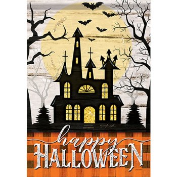 Large Flag Spooky House Halloween