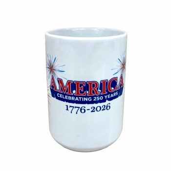 Mug 15oz America Fireworks White