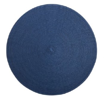 Round Woven Placemat Indigo