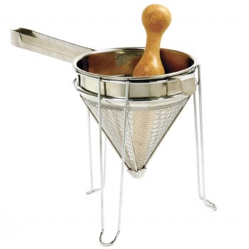 Stainless Steel Chinois With Stand &amp; Pestle