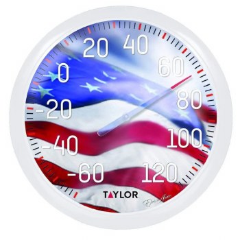 Decor Thermometer Flag 13.25"