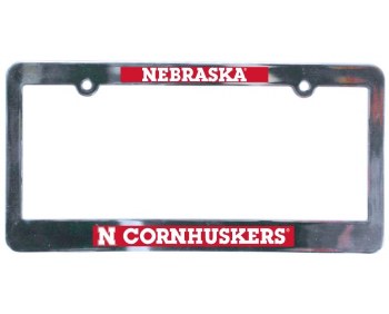 Nebraska Huskers Car Tag License Plate Cover Chrome