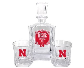 Nebraska Huskers Decanter Set with Glasses