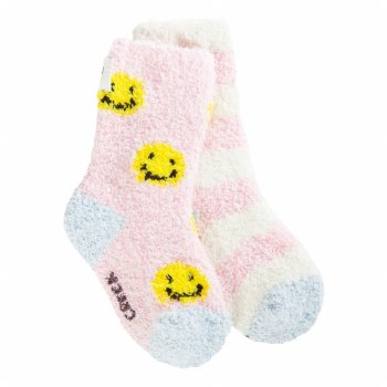 Snug Cozy Toddler Crew with Grippers Socks Smile &amp; Stripe
