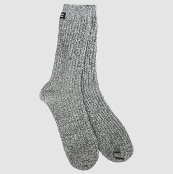 1902 Express Cozy Crew Men's Socks Heathered Stone White