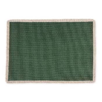 Fringed Basket Placemat Green
