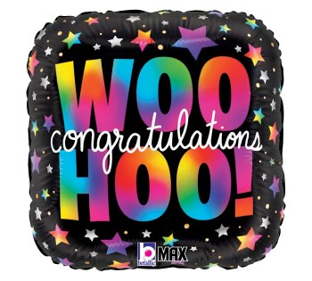 Foil Balloon 17" Congratulations Woo Hoo