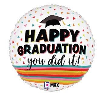 Foil Balloon 17" Happy Graduation You Did It!
