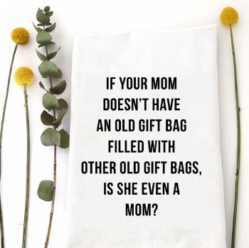Tea Towel Old Gift Bags